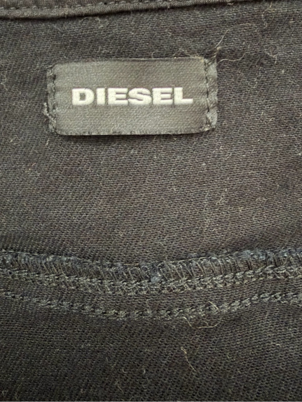 Diesel Black Denim Lace-Up Back Fitted Zip Mini Dress Size M - Picture 5 of 7